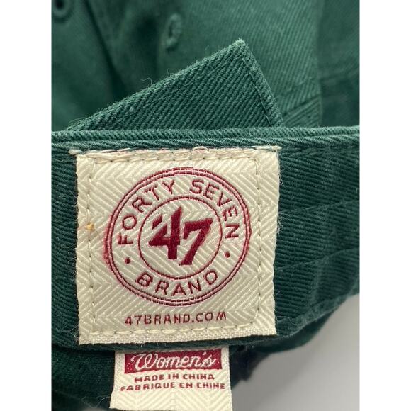 47’ BRAND Women’s Green-Yellow Embroidered A’s Adjustable Hat SZ OS - Picture 8 of 9